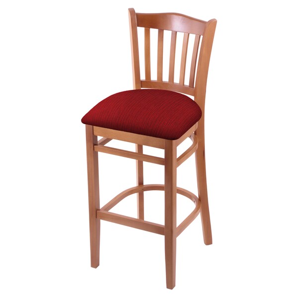 25" Counter Stool, Medium Finish, Graph Ruby Seat